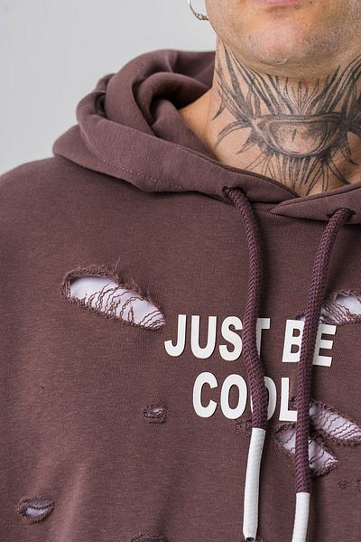 go gang own Тениска с детайли Just Be Cool Суитшърт с качулка