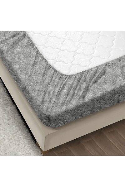 Evim Always Gray Cotton Fitted Sheet Set Single 100X200+35Cm 50X70Cm 1X Pillowcases