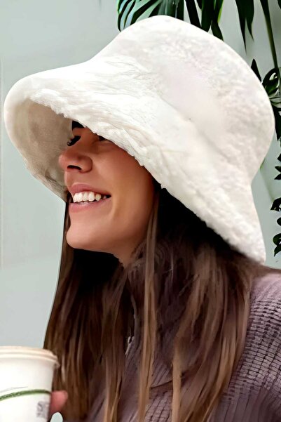 Uniquetrenders Ženski teddy Pliš šešir sa širokim obodom