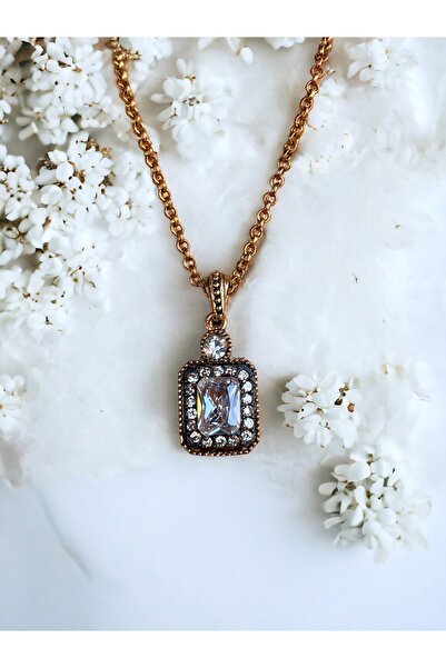 FAYRA ACCESSORIES Zirkon Taşlı Baget Kolye