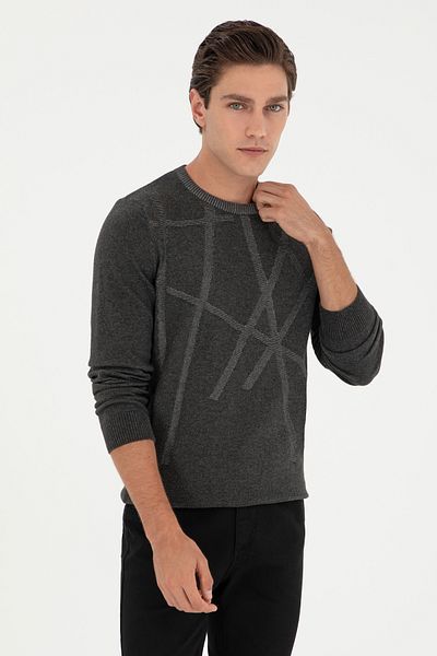 U.S. Polo Assn. U.S. Polo Assn. Anthracite Woven Knitwear Sweater