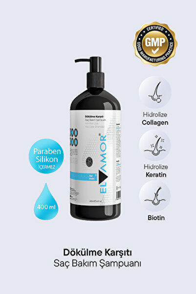 inMAX شامبو Elamor للرجال (BIOTIN & COLLAGEN) لتقوية الشعر ومكافحة تساقط الشع...