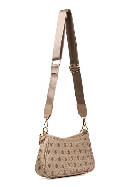 Newish Women's Mink Vegan Leather Patterned Sleeve Cross Shoulder Bag