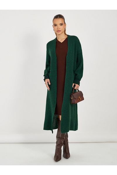 Styli Regular Fit Midi Length Front Open Cardigan