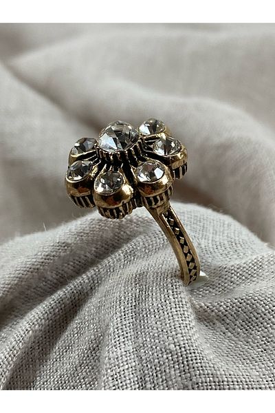 FAYRA ACCESSORIES Diamond Cluster Ring