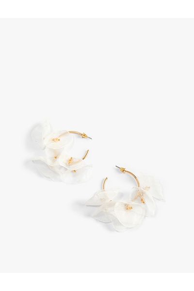 Koton Hoop Earrings with Tulle Detail