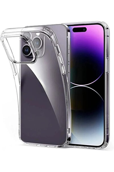 REON İphone 14 Pro uyumlu Kılıf Yumuşak Şeffaf Ince Esnek Renksiz Silikon Kapak