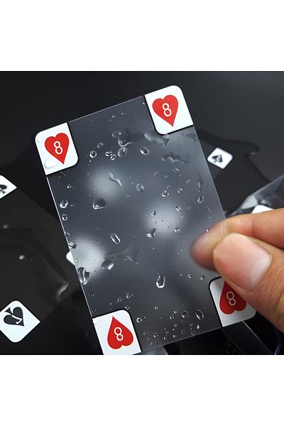 SPELT Waterproof Pvc Playing Cards - Clear Clear Deck, 8.7cm X 5.7cm, 54 Playing Cards