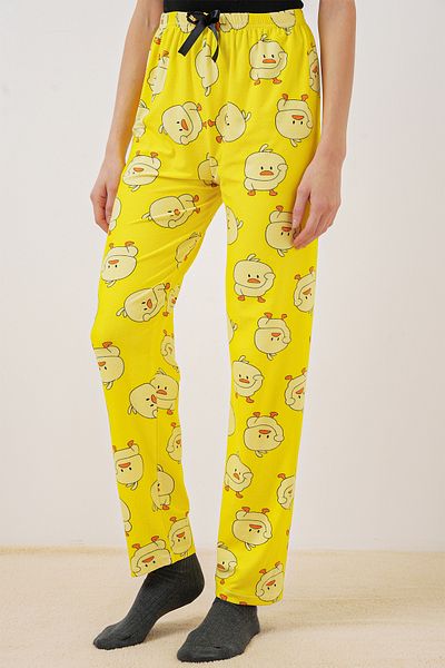 Bigdart Pantaloni de pijama cu model galben 4323