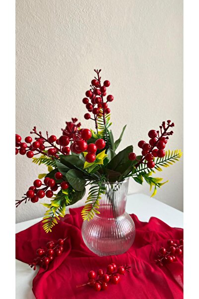 İSC HOME Yılbaşı Özel 7 Dallı Yapay Kokina Çiçeği