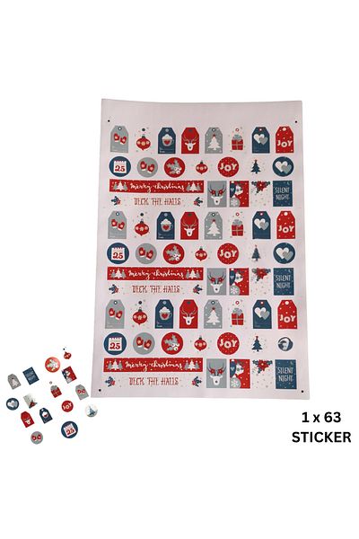 roco paper New Year's Themed Sticker Set, 63 Stickers, New Year's Gift Package Labels, 21 Different Types