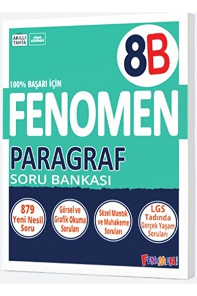 Kurmay Yayınları Fenomen Okul Yayınları 8. Sınıf Paragraf B Fenomen Soru Bankası