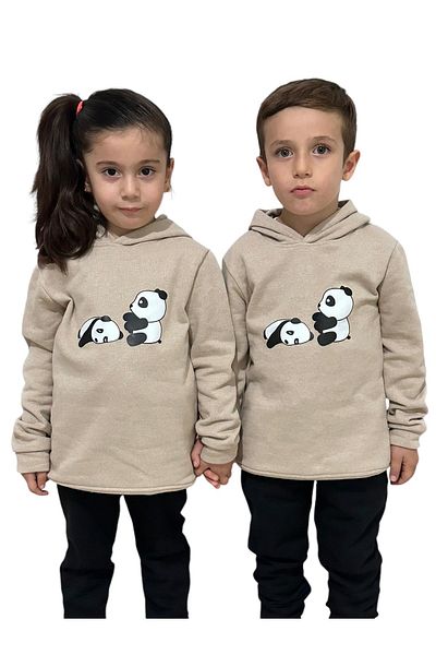 THEKONT Unisex Sleeping Bear Printed Children's Tracksuit