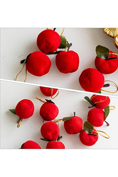 Sole New Year's Pine Tree Ornament Apple Christmas Tree Ornament 12 Pieces 3 cm