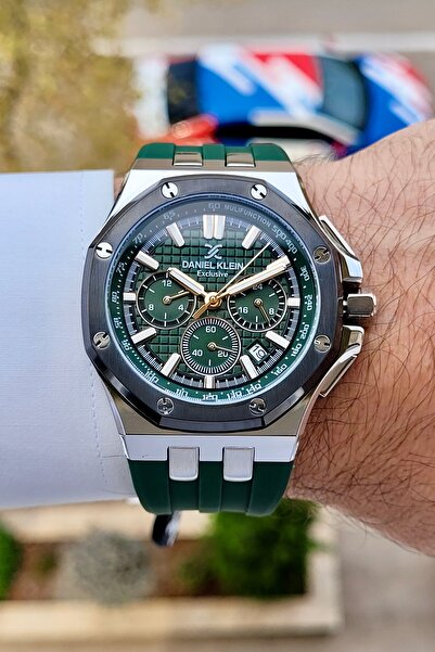 Daniel Klein Kasası Metalik Kordonu Yeşil Renk 2 Yıl Garantili Göstergeleri A...