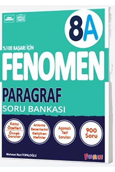 Kurmay Yayınları Fenomen Okul Yayınları 8. Sınıf Paragraf A Fenomen Soru Bankası