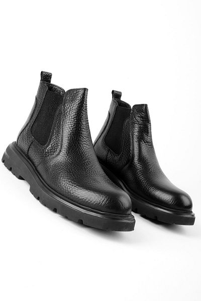 Lal Shoes & Bags Мъжки кожени гумени ботуши Armesa в цвят каки - черни