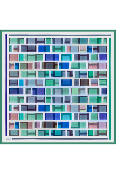 Belli Eșarfă de mătase Tivil 4051 - 52 verde model mixt