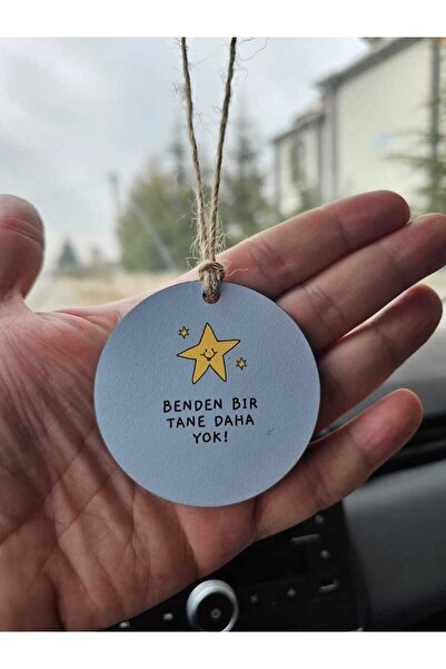 hebmeyy Ahşap Yıldızlı Benden Bir Tane Daha Yok Araba Süsü Dikiz Aynası Süsü ...