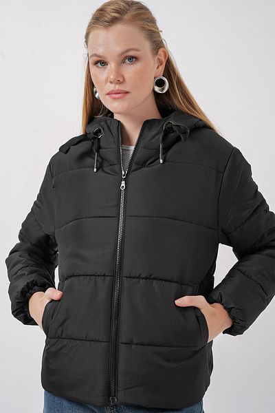 Bigdart 5117 Hooded Puffer Jacket - D. Black