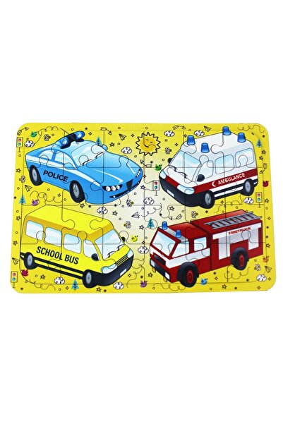 Doğan Oyuncak Dünyası لغز المركبات الخشبية - لغز للأطفال - لعبة ألغاز خشبية -...