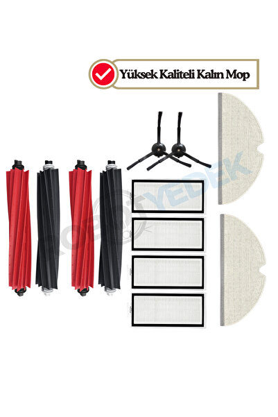 robotyedek Roborock Q5 Pro Plus - Set de 10 piese de perii de schimb compatib...