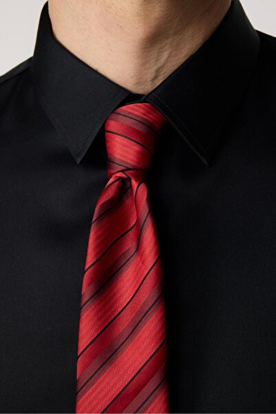 Tudors Slim Fit Siyah Non-ıron %100 Pamuk Doğa Dostu Ekoteks Belgeli Ütü Gerektirmez Gömlek