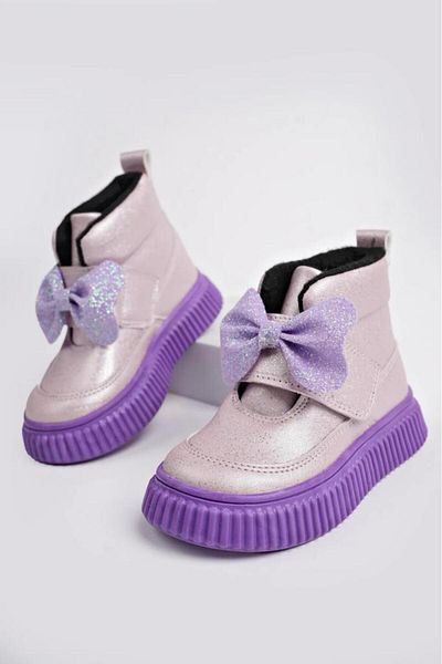 Papuçcity Arzen 03044 Girl's Bow Thermal Boots