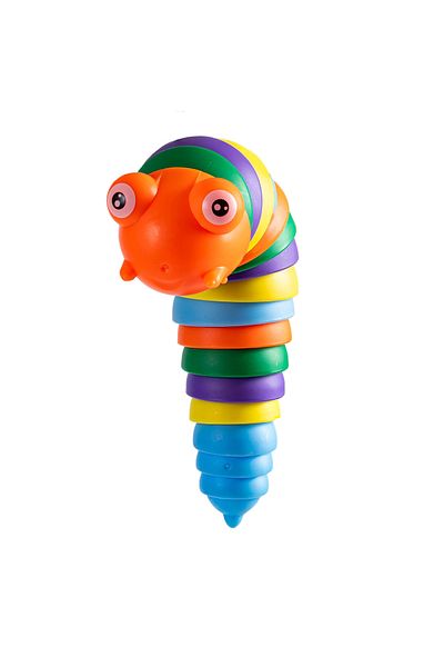 Doğan Oyuncak Dünyası Colorful Caterpillar Toy - Caterpillar Fun, Stress and Anxiety Relief, Montessori Caterpillar Toy