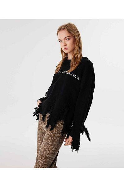 Twist Slogan Embroidered Sweater