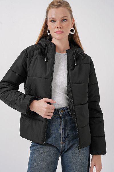 Bigdart 5117 Hooded Puffer Jacket - D. Black