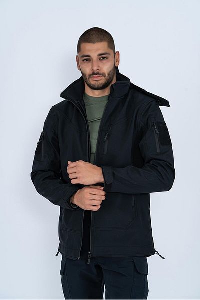 Combat Tactical معطف تكتيكي خارجي - معطف رياضي ذو ياقة واقفة مع غطاء للرأس ومبطن وموسمي