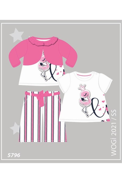 Wogi 3'lü Çizgili Bebek/ Çocuk Set