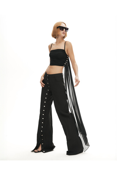 Khela The Label Magnet Of Scandal Pants In Black Siyah Uzun Bol Pantolon