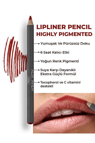 Alix Avien Moisturizing Lip Liner - Lipliner Pencil 16 Red Carpet