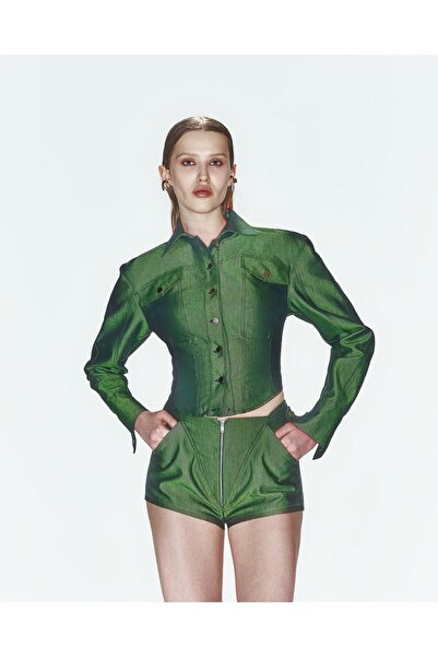 Khela The Label NIGHT TILL DAWN JACKET Yeşil Kontrast Dikişli Ceket