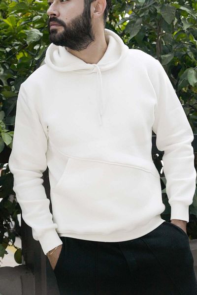 EydaMoon Ανδρική μονή τσέπη με κουκούλα Standard Fit (Puff Fabric & Cotton)