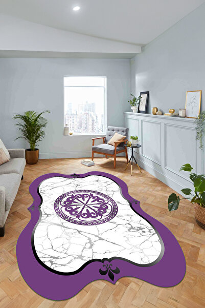 Viyana Home Dijital Baskılı Kaymaz Taban Yıkanabilir Lazer Kesim Yolluk Salon...