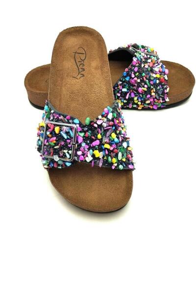 Pienn 20050 001 - Чорний гальковий колір, анатомічні повсякденні капці