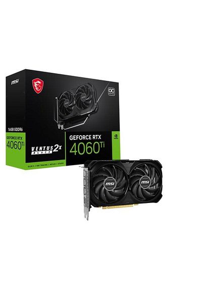 MSI Rtx4060Ti Ventus 2X - 16Gb Black Gddr6 128Bit HDMI Dp Pcie 4.0