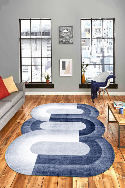 Viyana Home Dijital Baskılı Kaymaz Taban Yıkanabilir Lazer Kesim Yolluk Salon Halısı