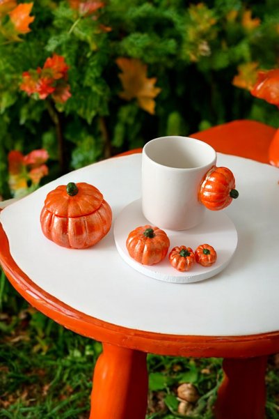 HÇTASARIM Pumpkin Themed Coffee Cup Presentation