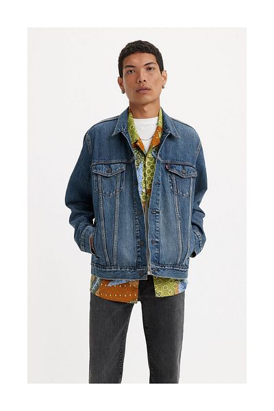 Levi's Ανδρικό σκούρο μπλε μπουφάν Trucker - Broadway Terrace A9431-0003