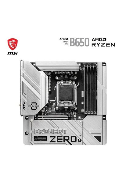 MSI B650m Project Zero Wıfı-6e Ddr5 Hdmı-dp Pcıe 4.0 Am5 Matx
