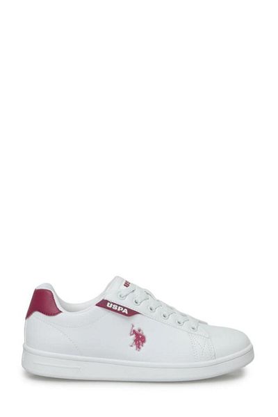 U.S. Polo Assn. U.S.POLO ASSN COSTA 4FX WHITE Claret Red COMFORT CASUAL ANATOMIC SNEAKER