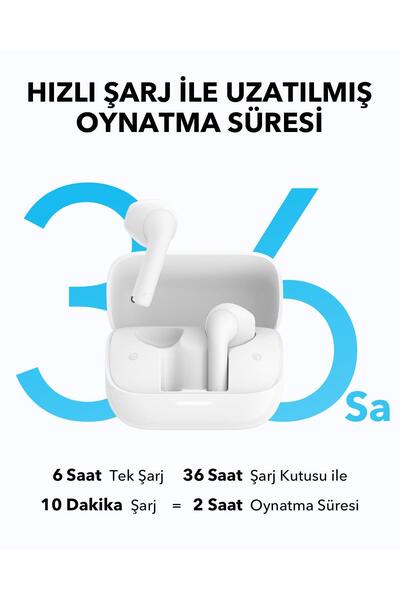 Anker سماعة أذن Soundcore K20i باللون الأبيض بتقنية البلوتوث - وقت تشغيل 36 ساعة A3994