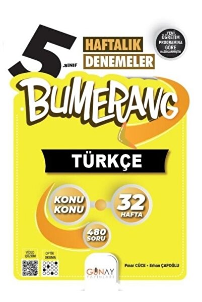 Günay Yayınları Günay Yayınları 5. Sınıf Bumerang 32 Haftalık Türkçe Denemeleri