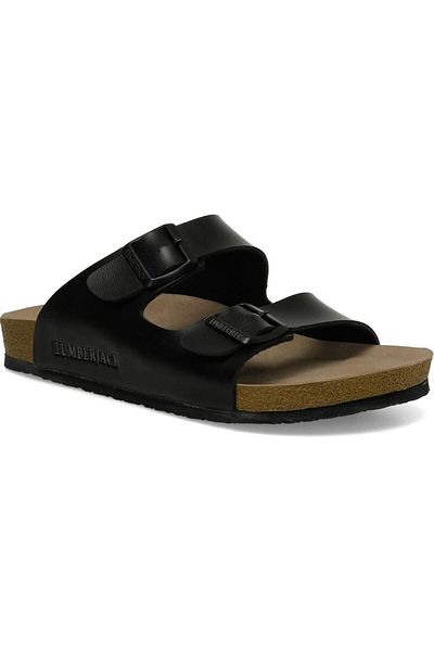 lumberjack MENDY 4FX Black Anatomical Comfort Slippers - New Season with Logo