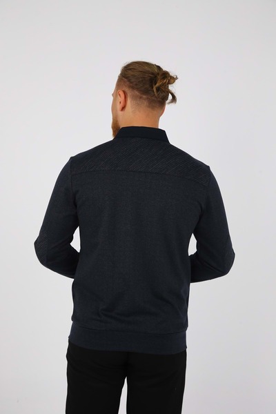 Brango ERKEK BRANGO YAKALI  TRİKO KAZAK Lacivert