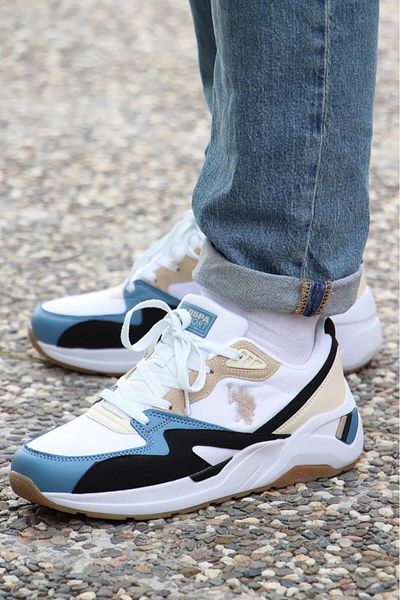 U.S. Polo Assn. U.S.POLO ASSN.HUSKY 4FX BEIGE COMFORT CASUAL ΑΝΑΤΟΜΙΚΑ ΑΘΛΗΤΙΚΑ ΠΑΠΟΥΤΣΙΑ